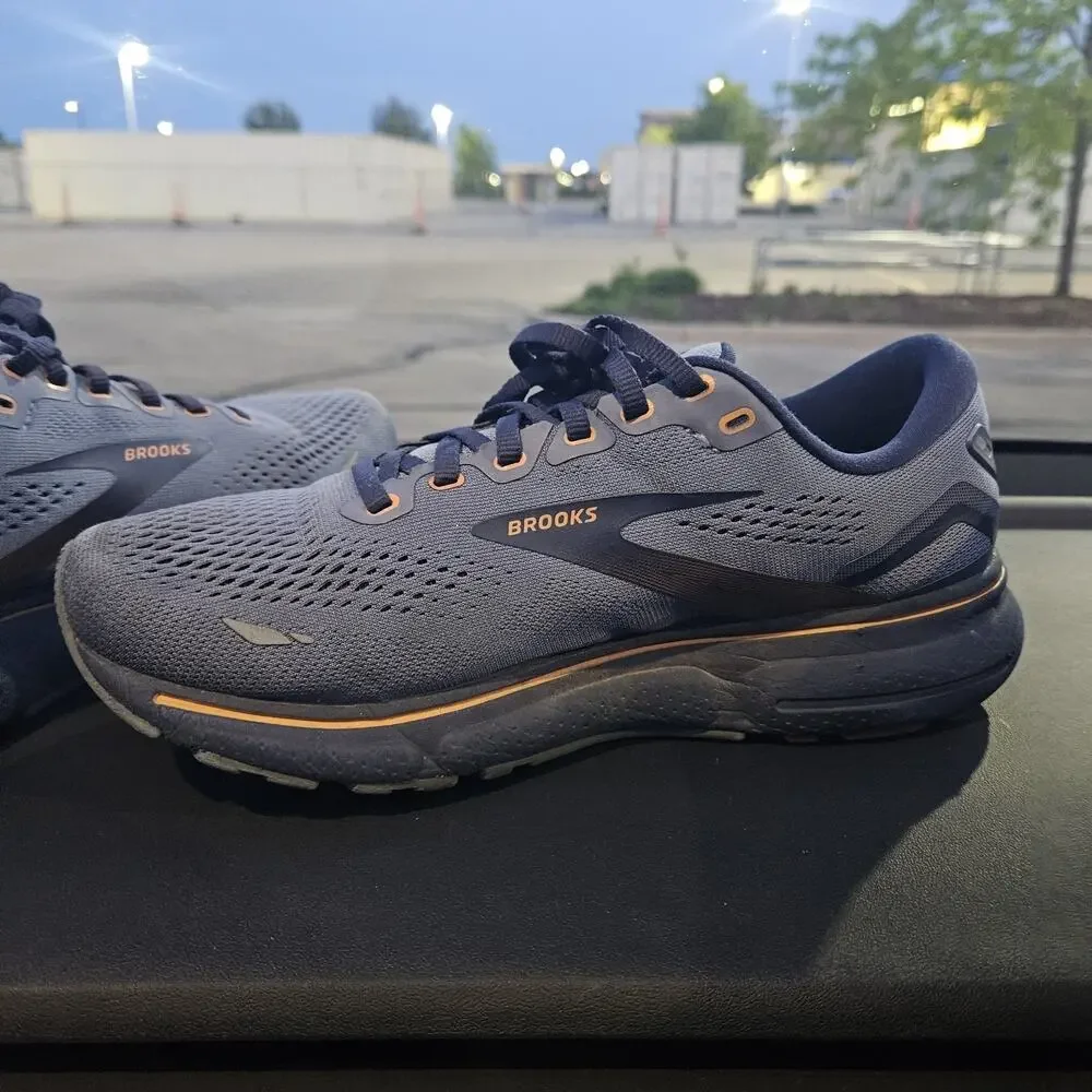Brooks Ghost 15 1103932E025 Flintstone/Peacoat Running Shoes Men Sz 7 Wide 2E